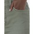 thumbnail image 4 of Time and Tru Women's High Rise Button Fly Straight Leg Crop Jeans, 25" Inseam, Sizes 0-22, 4 of 5