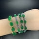 thumbnail image 2 of Women's Malaysian Jade Inlaid S925 Silver Bracelet, Full Green Taiwan Jade, Gold Inlaid Jade, Silver Jewelry, Versatile Jade Bracelet, 2 of 4