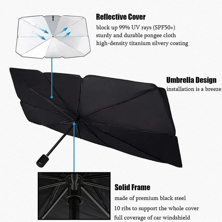 Car Windshield Sun Shade Foldable Umbrella Front Window Cover Visor Umbrella