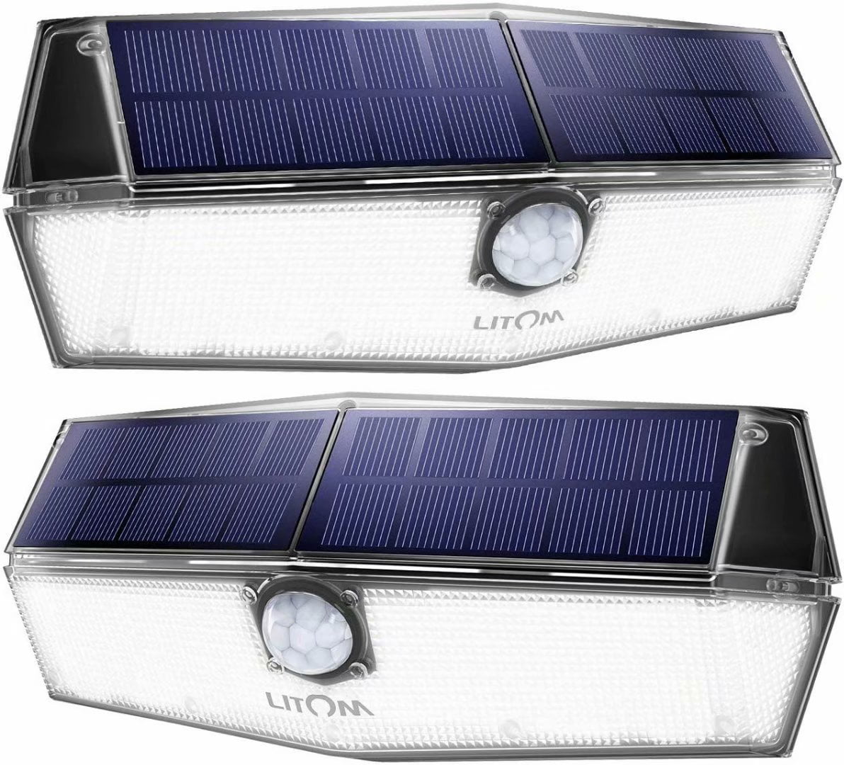 LITOM 200 LED Solar Wall Lights Outdoor Garden Motion Sensor Security Lamp IP67 