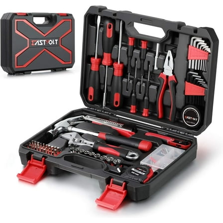 Eastvolt 128-Piece Home Repair Tool Set, Tool Sets for Homeowners, General Household Hand Tool Set with Storage Toolbox