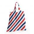 thumbnail image 2 of Harbour Stripe Shopping Tote Bag, Vintage Barber Pole Helix of Colored Stripes Medieval Contrast Design, Sturdy Fabric Foldable Lightweight Market Bag for Daily Use, Blue Red White, by Ambesonne, 2 of 4
