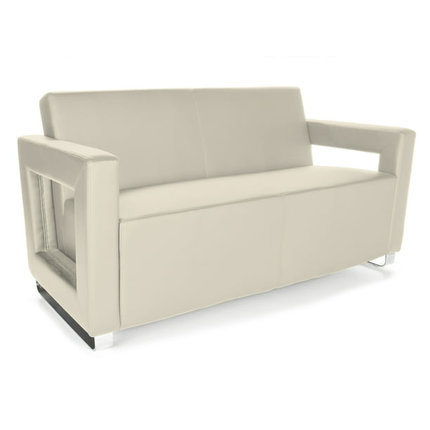 Ofminc Office Furniture 500 Lbs Weight Capacity Distinct Series Vinyl Guest Reception Cream Sofa With Chrome Feet Com Ofminc Office Furniture 500 Lbs Weight, Sofas Under 500 Pounds