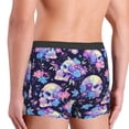 thumbnail image 6 of Cauagu cool flower Skull Print Boxer Briefs for Men,Comfortable Breathable Men's Underwear Moisture Wicking Underpants -Small, 6 of 8