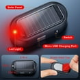 thumbnail image 4 of Car Solar Power Simulated Dummy Alarm, Anti-Theft LED Flashing Security Light Fake Car Alarm, Automotive Warning Interior Safety Light with USB Charging Port, Car Accessories(Red Light, 4PCS), 4 of 7