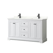 Wyndham Collection Wcv232360d-Qtz-Unsmxx Avery 60" Free Standing Double Basin Vanity Set -