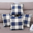 thumbnail image 3 of 2PCS Buffalo Check Plaid Throw Pillow Covers Farmhouse Outdoor Pillow Cushion Case Cotton Linen for Home Decor, 18 x 18 Inch, 3 of 5
