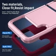 thumbnail image 4 of Dteck Case For Samsung Galaxy Z Flip 4 5G, Shockproof Folding Heavy Duty Rugged Protective Phone Case Cover Soft TPU Bumper, Pink+Rose, 4 of 7