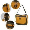 thumbnail image 2 of Evie two-tone Vegan Leather Womens Shoulder bag by Mia K., 2 of 23