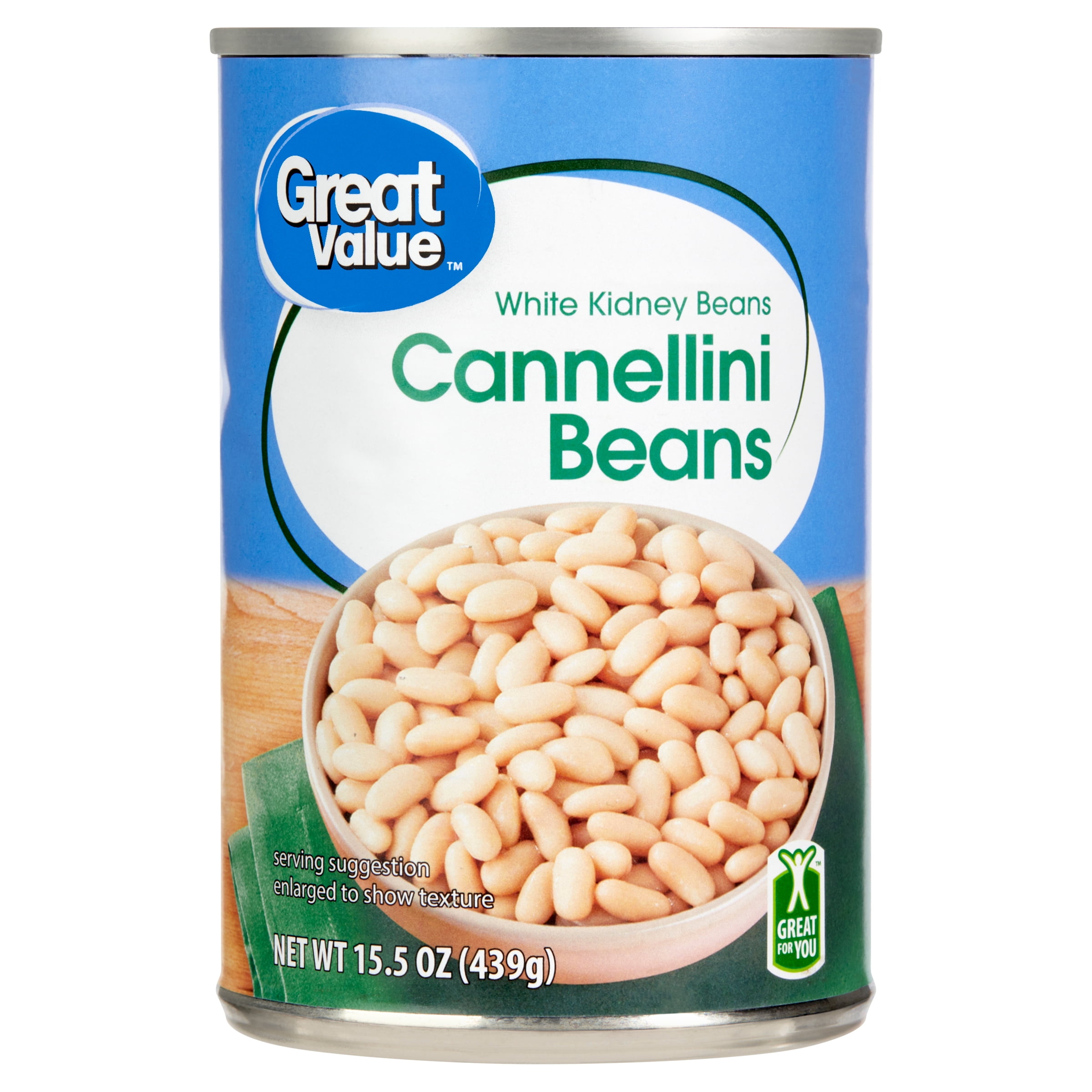 (6 pack) Great Value Cannellini Beans, 15.5 oz
