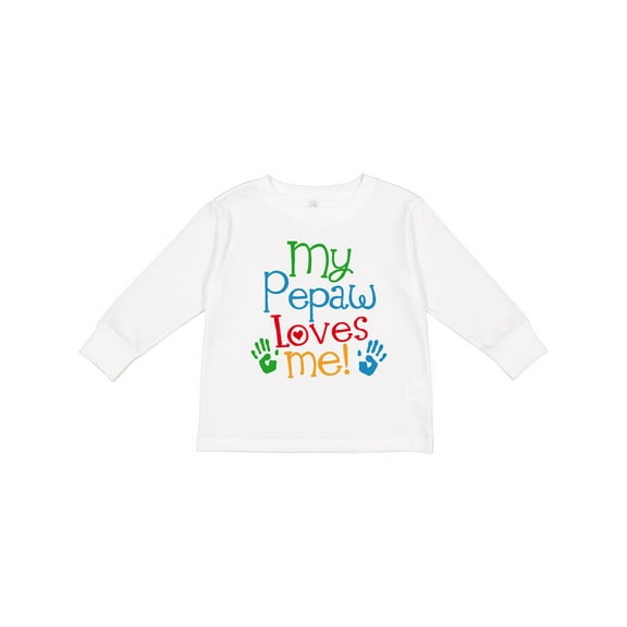 Inktastic My Pepaw Loves Me Grandchild Boys or Girls Long Sleeve Toddler T-Shirt