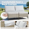 thumbnail image 5 of Vcatnet Outdoor Furniture 10 Pieces Patio Conversation Set All-Weather Rattan Wicker Outdoor Sectionals with Swivel Rocking Chair and Solar-Powered Coffee Table Gray, 5 of 11