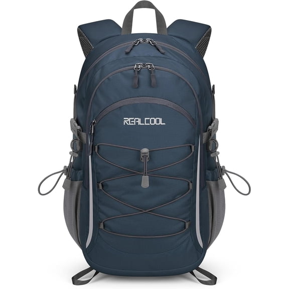 RealCool Hiking Backpack for Men Women,30L Lightweight Waterproof Travel Camping Backpack Hiking Daypack for Cycling Running Blue