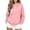 Pink, variant on Waffle Zip Up Hoodie Women Casual Drawstring Sweatshirt | Full Zip Closure, Casual Fall Wear, Stand Collar, Multiple Colors, Long Sleeve, Lightweight, No Pocket, #01_Gray, L