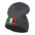 thumbnail image 2 of Europe Italy Flag Embroidered Big Short Beanie - Grey XL-3XL, 2 of 5