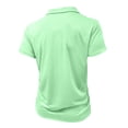 thumbnail image 6 of Dresfit Mens Polo Quarter Zip Shirts Big and Tall Short Sleeve Collared Tees 2026 Summer Lapel Work Shirt Chest Pocket Breathable Business T-Shirt Mint Green 2XL, 6 of 6