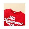 thumbnail image 5 of Bagilaanoe 2pcs Toddler Baby Boys 4th of July Short Pants Set Letter Print Short Sleeve T-shirt Tops Star Stripe Print Shorts 18M 24M 3T 4T 5T Kids Outfits for Independence Day, 5 of 9