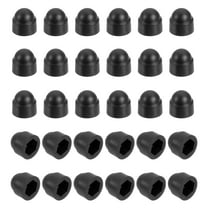 Uxcell Nut Protection Cap, 50Pcs M3x6x9mm - Plastic Hexagonal Screw Protection Cap, Dome Acorn Hex Head Bolt Covers (Black)