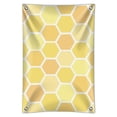 thumbnail image 1 of Yellow Honeycomb Pattern Home Business Office Sign, 1 of 3
