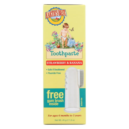 Earth's Best Toddler Toothpaste Strawberry Banana - 1.6 (Best Rated Toothpaste 2019)
