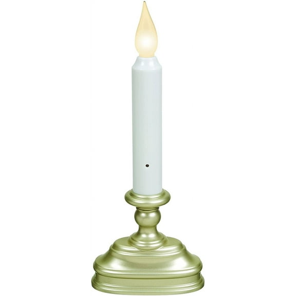 Xodus Innovations FPC1320P Dual Flame Color Dusk to Dawn Sensor Battery Operated 8.5 inch LED Window Candle, Silver