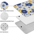 thumbnail image 5 of Pioneer Flower Floral Print Pattern Bathroom Rugs Sets 3 Piece,Toilet Cover Set,Absorbent Non Slip Bathroom Mats Sets with U-Shaped Contour Rug Toilet Rug Set, 5 of 5