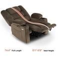 thumbnail image 6 of MCombo Electric Power Recliner Chair with Heat and Massage, USB Ports, Cup Holders, Reclining Chair for Living Room 670 (Dark Brown), 6 of 10