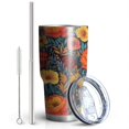 thumbnail image 2 of 30oz Pioneer Flower Tumblers Stainless Steel Tumbler with Lid and Straw,Vacuum Insulated Double Wall Travel Tumbler Cups Mug with Cleaning Brush for Coffee,Tea, 2 of 7