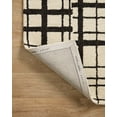 Chris Loves Julia x Loloi Polly Plaid Black/Ivory 2'3" x 3'9" Area
