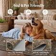 thumbnail image 6 of FelixKing 8'x10' Area Rugs for Living Room Bedroom, Vintage Botanical Leaves Traditional Rug, Machine Washable Non-slip, 6 of 7