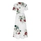 thumbnail image 3 of Vestido de Manga Corta para Mujeres Vestido de Verano de Cuello Redondo Impreso, Poliéster de Tamaño Verdadero Diario Y Vestido de Fiesta, 3 of 4