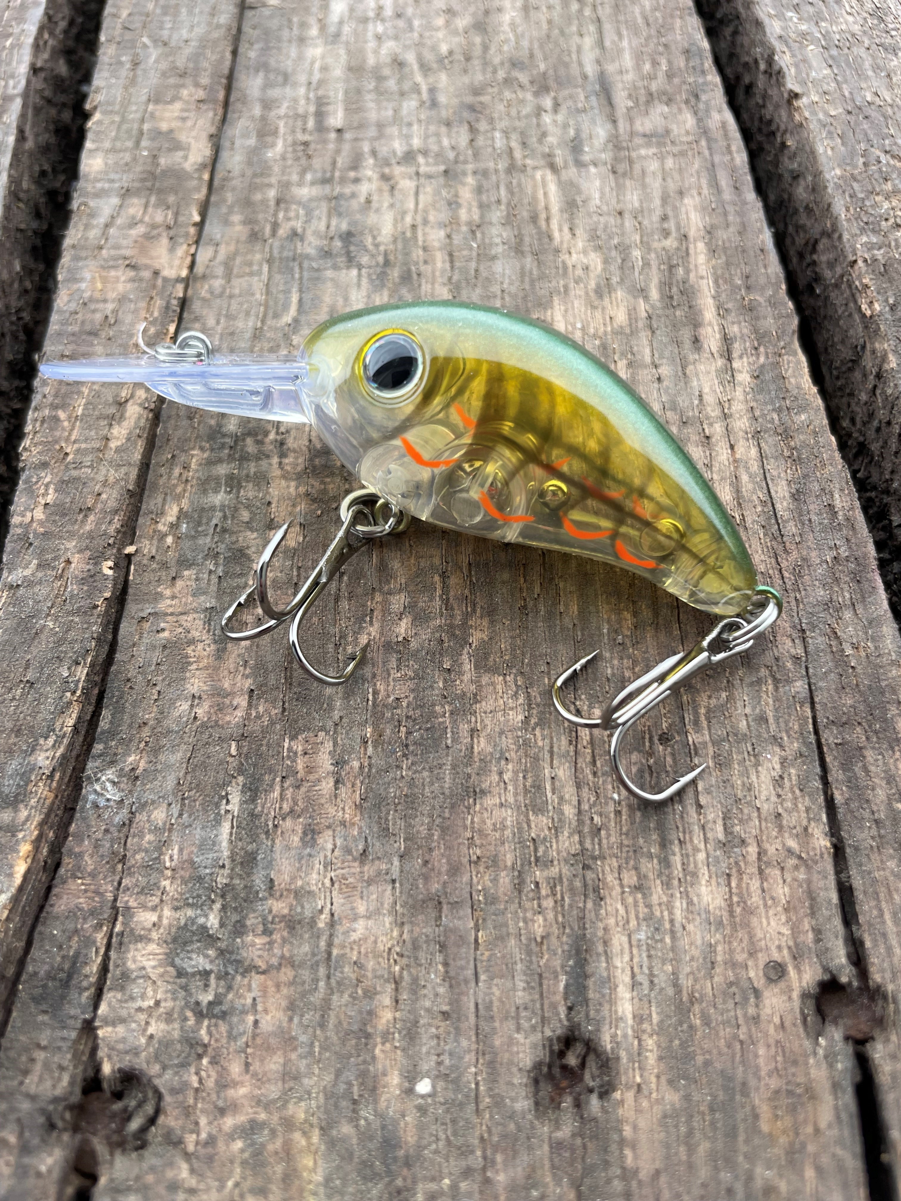 (2 pack) Arkie Lures 220 Series Crankbait Fishing Lure, Phantom Orange