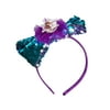 Frozen Women's Anna and Elsa Purple and Blue Sequin Bow Headband
