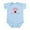 Sky Blue, variant on CafePress - Albanian Three Infant Bodysuit - Baby Light Bodysuit, Size Newborn - 24 Months