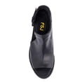 thumbnail image 3 of FSJ Women Fashion Peep Open Toe Side Cutout Single Strap Buckle Booties Mid Block Heel Sandals Ankle Bootie Summer Casual Dress Shoes Size 5 Black, 3 of 4