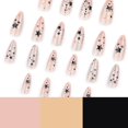 thumbnail image 5 of JROCHE 24Pcs Almond Press on Nail French Fake Nail Glues on Nail Artificial Nail Gift, 5 of 9