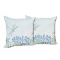 thumbnail image 6 of Ambesonne Dragonfly Throw Pillow Cover 2 Pack, Waterlilies Nature, 18", Blue Green, 6 of 6