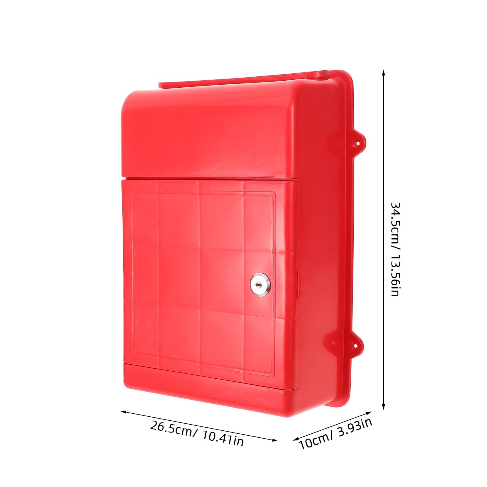 FELTECHELECTR Message Box Mailbox Wall Mount Red Polypropylene 1Pack