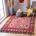 thumbnail image 2 of SAFAVIEH Montage Andreas Geometric Indoor/Outdoor Area Rug, Pink/Black, 5'1" x 7'6", 2 of 9