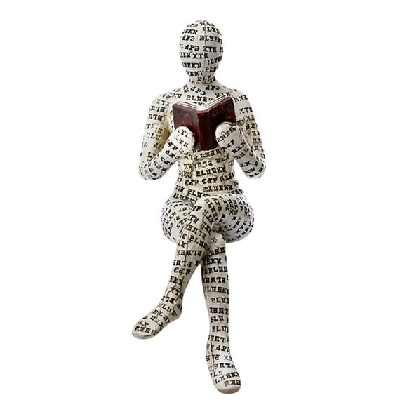 Sentmoon Hoom Decor Pulp Reading Women Figurine shelf Decor, Resin Statue For Rome-Decor Contemporary Style, Resin Reading Woman Statue For Living Office Deals of the Day Clearance Prime