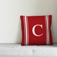 thumbnail image 2 of Creative Products Red Farmhouse Stripes Monogram 18x18 Spun Poly Pillow, 2 of 2
