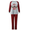 thumbnail image 2 of REORIAFEE Matching Christmas Pajamas for Family 2 Piece Plus Size Loungewear Long Sleeve Top and Pant Plaid Soft Sleepwear Multicolor S-3XL, 2 of 3