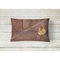 thumbnail image 2 of Carolines Treasures SB3075PW1216 Welcome Chicken   Canvas Fabric Decorative Pillow  12H x16W multicolor, 2 of 3