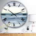 thumbnail image 2 of DesignArt Mint Indigo Dawn I Large Wall Clock, 2 of 2