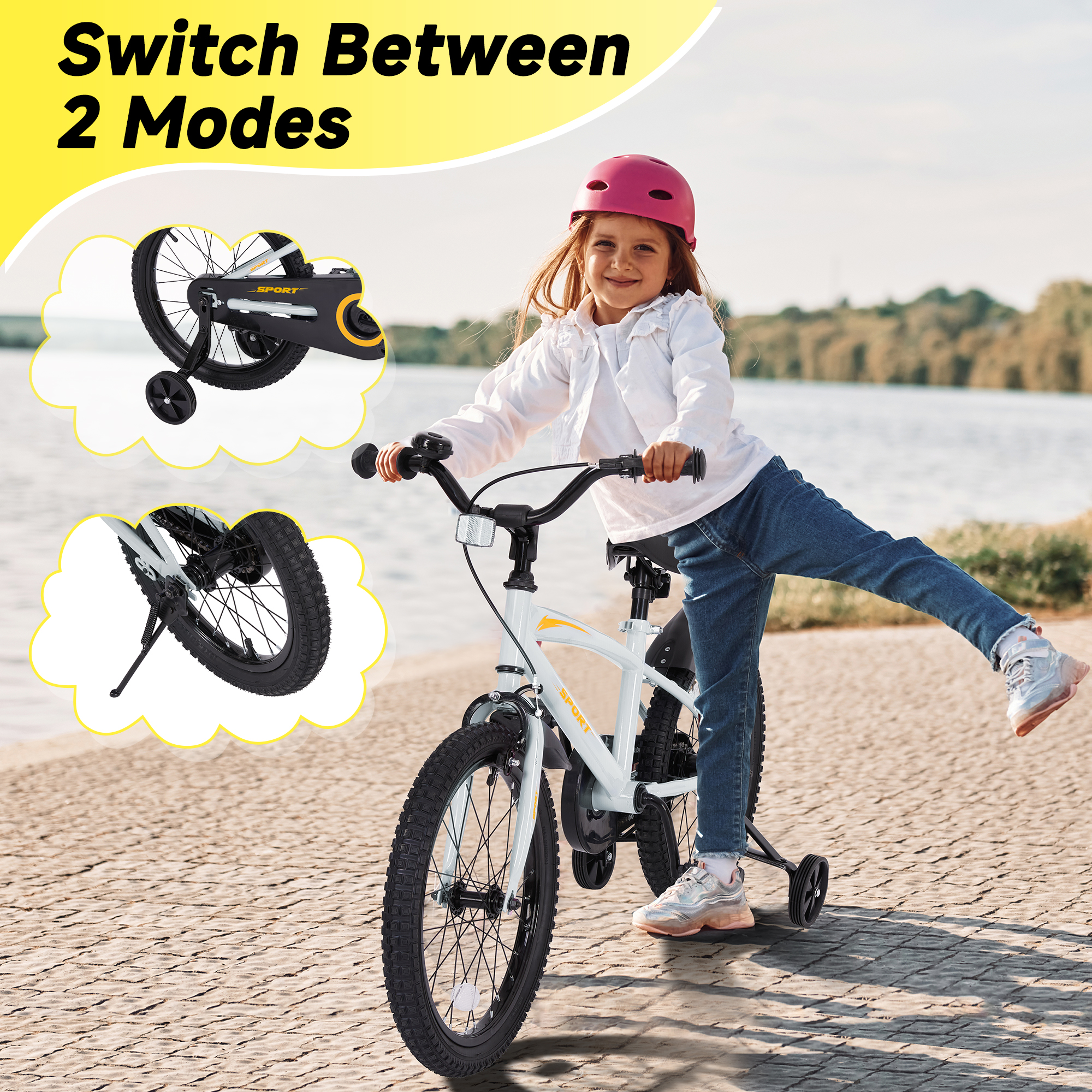 Naipo 16 Inch Kids Bike with Training Wheels photo 2