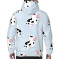 thumbnail image 5 of Bingfone Cute Farm Cow Men'S Drawstring Hoodie Long Sleeve Pocket Sweatshirts-Large, 5 of 9