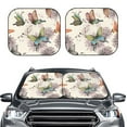 thumbnail image 2 of Haiem Flying Butterflies-1 Car Windshield Sun Shade (2 Pieces) Foldable Windshield Sun Shade Car Accessories for Truck SUV Pickup-Large, 2 of 7