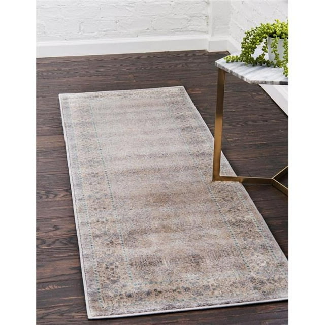 Unique Loom 3124819 2 ft. 7 in. x 10 ft. Aigen Salzburg Runner Rug, Gray