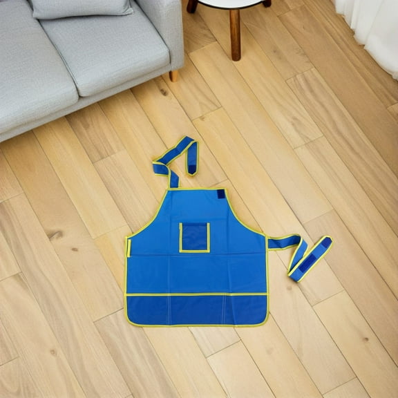 LEDMOMO 1Pcs Waterproof Cloth Painting Smock for DIY Drawing Blue