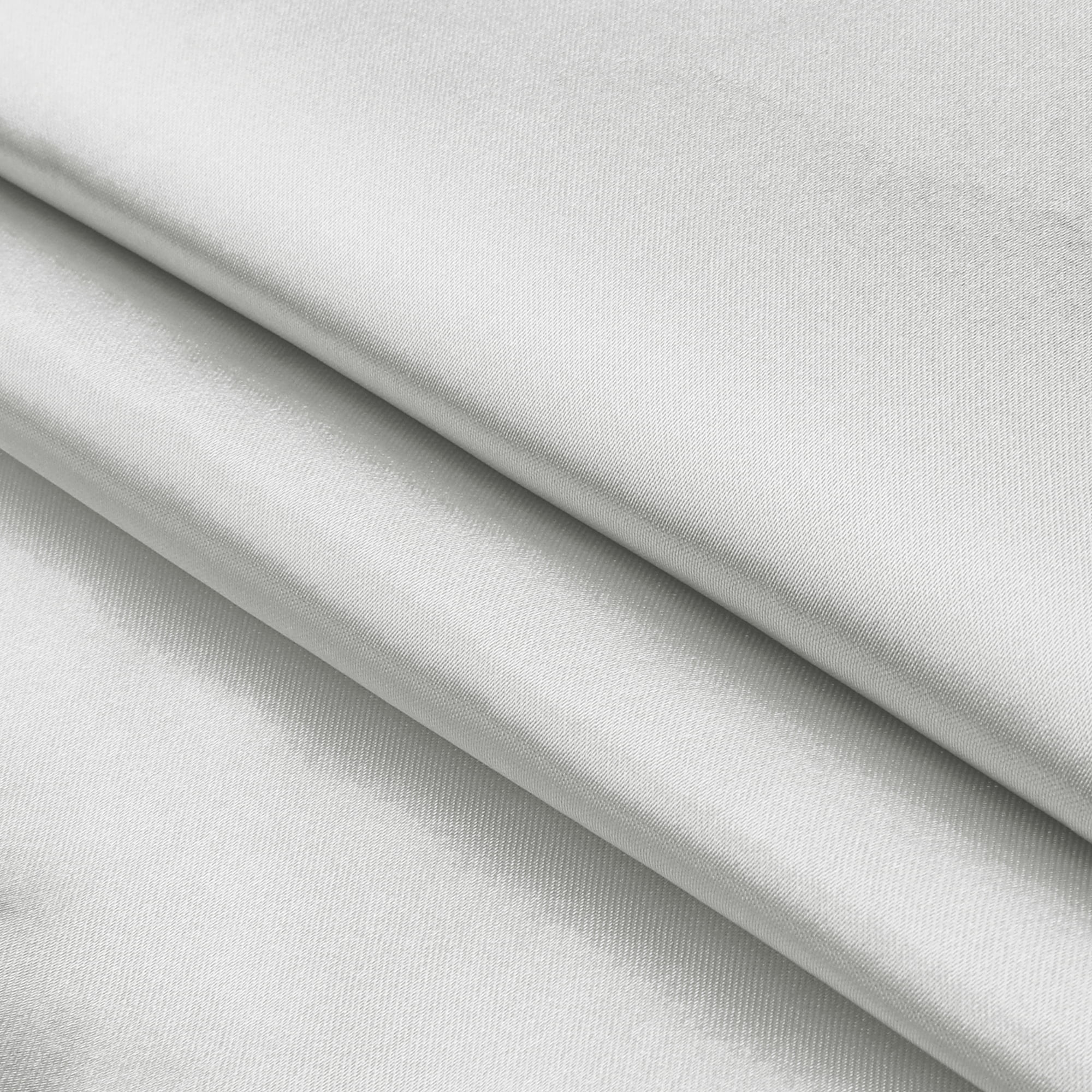 Unique Bargains Envelope Closure Breathable and Soft Satin Pillowcase (2 Count) Light Gray Queen